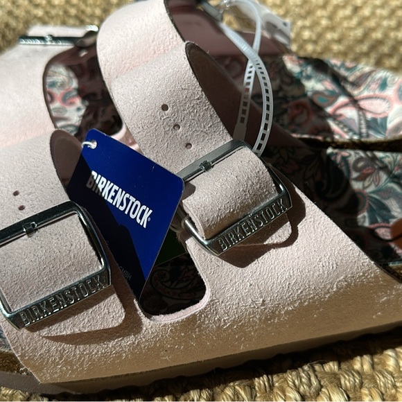 Birkenstock Light Pink Suede Double Strap Paisley Footbed  NWT  sz 7.5/ 38 - Picture 5 of 5